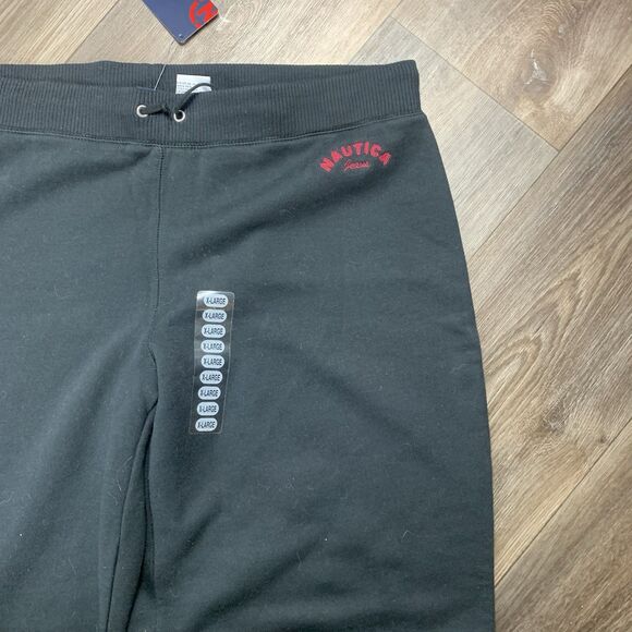 Vintage Nautica Mens Size XL Wide Leg Loungewear Sweatpants Black New - Picture 2 of 7